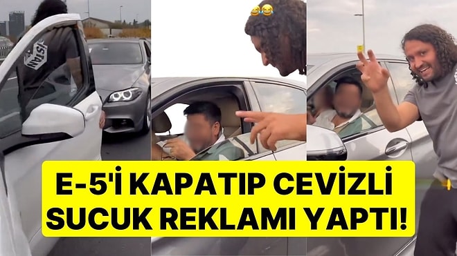 Trafikte Bekleyen Sürücüler Ne Olduğuna Anlam Veremedi: E-5'i Kapatıp Cevizli Sucuk Markasının Reklamını Yaptı