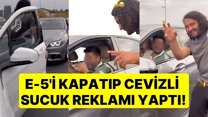 Trafikte Bekleyen Sürücüler Ne Olduğuna Anlam Veremedi: E-5'i Kapatıp Cevizli Sucuk Markasının Reklamını Yaptı