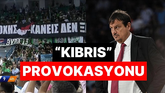 Türkiye'ye İşgalci Göndermesi Yaptılar: Panathinaikos Taraftarından Maccabi Maçında Çirkin Pankart