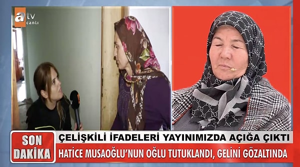 Nevin Musaoğlu ise arama çalışmaları sırasında dakikalarca sessiz kaldı. Aramalarda Nevin'in dakikalarca süren sessizliği dikkat çekti. Kendisi de gözaltına alındı.