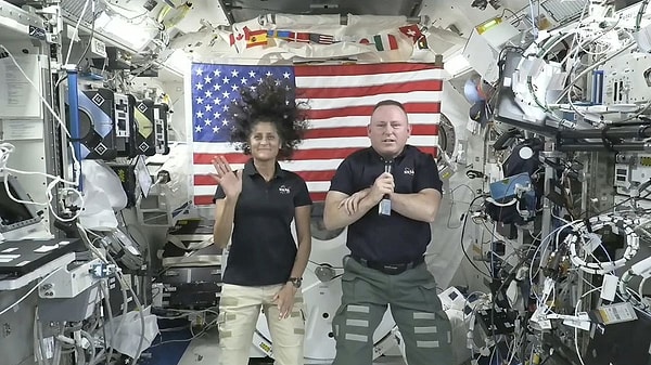 For the first time, a statement came from the astronauts who have been in space for months.