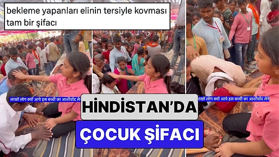 Hindistan'da Şimdi de Ailesi Tarafından Şifa Dağıttığına İnandırılan Çocuğa Tapmaya Başladılar