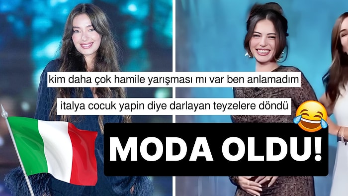 Moda Oldu: Neslihan Atagül'den Sonra Karnı Burnunda Melisa Aslı Pamuk da İtalyan Programında Boy Gösterdi!