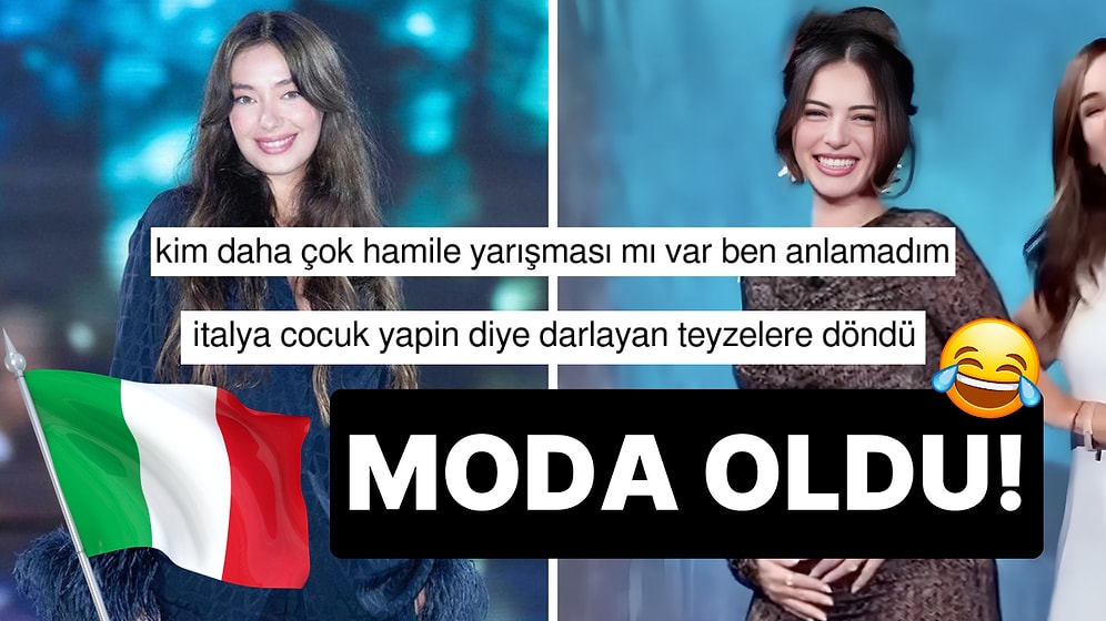 Moda Oldu: Neslihan Atagül'den Sonra Karnı Burnunda Melisa Aslı Pamuk da İtalyan Programında Boy Gösterdi!