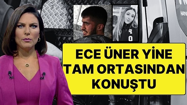 Ümraniye’de polis memuru Şeyda Yılmaz’ı öldüren ve tutuklanan 19 yaşındaki katil Yunus Emre Geçti’nin 26 suç kaydı olduğu ortaya çıkmıştı.   Haber sunucusu Ece Üner, adliyeye sevk edilirken çöp torbası giydirilen Yunus Emre Geçti için yaptığı yorumda yetkililere seslendi: “26 ayrı suçtan kaydı olan bir cani şehit etti onu. Bu cani adliyeye götürülürken çöp poşetine kondu. Peki neden çöp kokana kadar beklendi?”