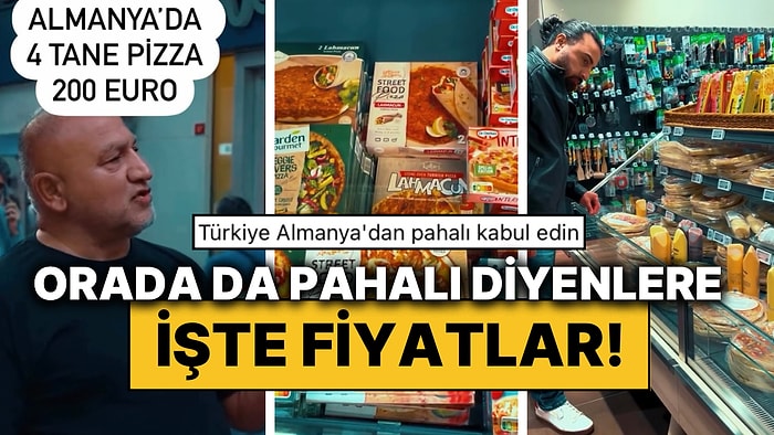 “Almanya’da Pizza 200 Euro” Diyen Türklere İnat Fiyatları Gösteren Gurbetçi