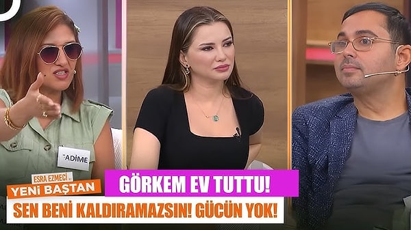 Ünlü Psikolog Esra Ezmeci, Beyaz TV'de yayınlanan Yeni Baştan programında bir erkek yüzünden birbirine düşen iki kadını karşı karşıya getirdi.