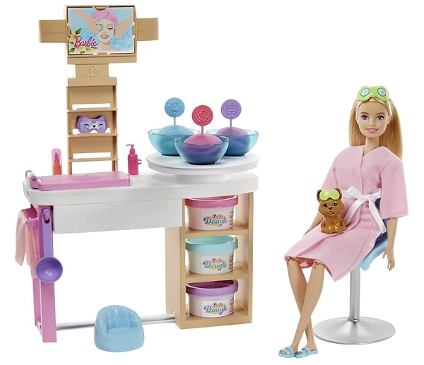 7. Barbie Wellness - Yüz Bakımı Yapıyor Oyun Seti, 4 yaş ve üzeri, GJR84