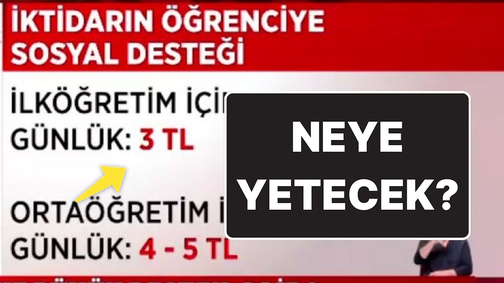 Neye Yetecek? Bakanlık İhtiyaç Sahibi Öğrencilere Günlük 3 TL Yardım Edecek