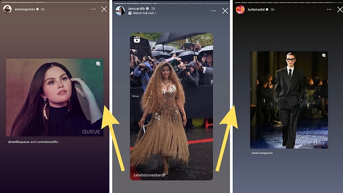 Podyuma Dönen Bella Hadid'den Cardi B'nin Tarzına 26 Eylül'de Yabancı Ünlülerin Yaptığı Instagram Paylaşımları