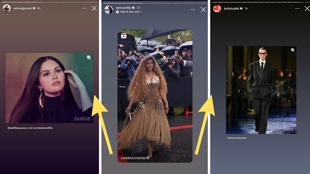 Podyuma Dönen Bella Hadid'den Cardi B'nin Tarzına 26 Eylül'de Yabancı Ünlülerin Yaptığı Instagram Paylaşımları