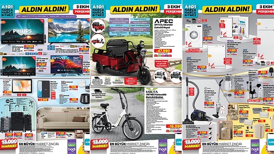 A101'e Katlanabilir Elektrikli Bisiklet Geliyor! 3 Ekim 2024 A101 Aldın Aldın Kataloğu