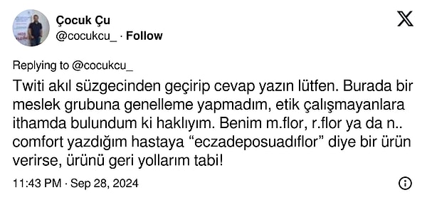 Bu paylaşımlar hem doktoru hem de eczacıları savunan çok sayıda yorumla birlikte büyük bir tartışma başlattı.