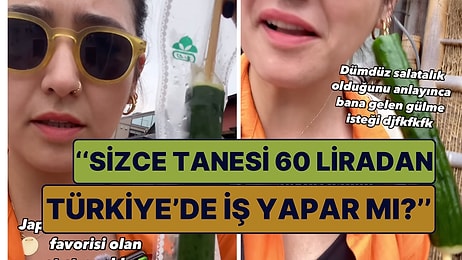 Japonya'da Tanesi 60 TL'den Salatalık Yiyen Kadın Yaşadığı Şoku Çektiği Video İle Paylaştı