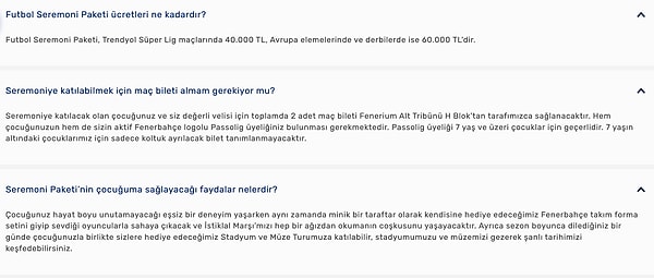 Fenerbahçe ise lig maçlarında 40, Avrupa maçlarında 60 bin lira talep ediyor. Aynı zamanda velilere de o maç için yer sağlıyor.