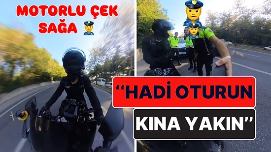 Sol Şeritte Aynası Kapalı Şekilde Yolculuk Yapan Kadın Motorcu Polislere Denk Gelince Olanlar Oldu