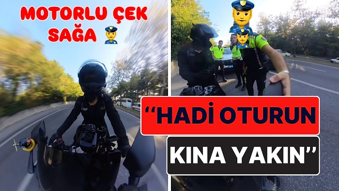 Sol Şeritte Aynası Kapalı Şekilde Yolculuk Yapan Kadın Motorcu Polislere Denk Gelince Olanlar Oldu