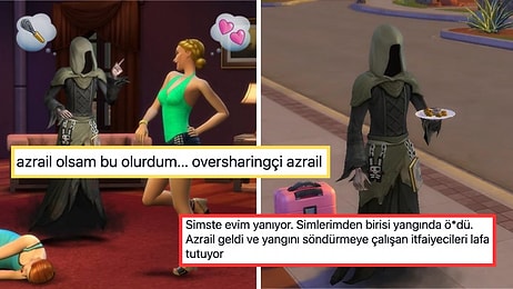 Sims'te Mahalle Yanarken İtfaiyeyi Lafa Tutan Azrail Oyunculara Absürt Anılarını Hatırlattı