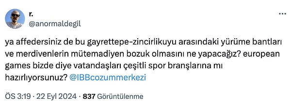 Yürüme bantları da şikayetlerin bir başka konusu.