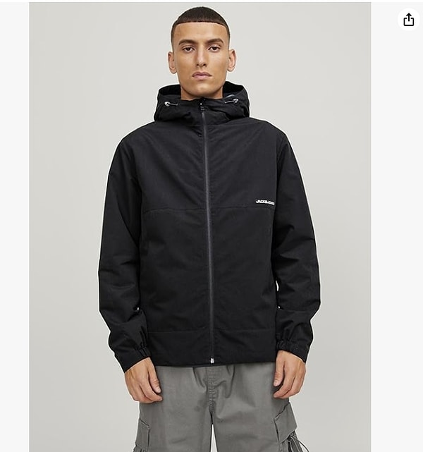 10. JACK & JONES Jjalex Hood Mont Ceket Erkek