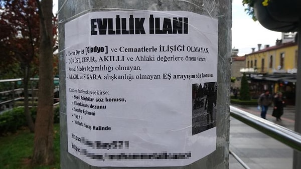 M.A.C.'nin geçtiğimiz yıl da Rize ve Trabzon'da direk ve duraklara evlilik ilanları yapıştırdığı belirlendi.