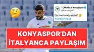 Adil Demirbağ'ın A Milli Takıma Seçilmemesi Üzerine Konyaspor İtalyanca Tweet Attı: ''Acaba Neden?''