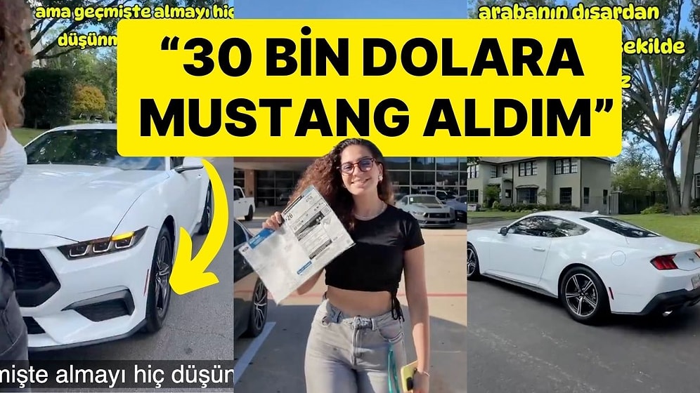 Amerika'da 0 Km Aldığı Aracı Tanıtan Kadın Hayatı Sorgulattı: "30 Bin Dolara Mustang Aldım"