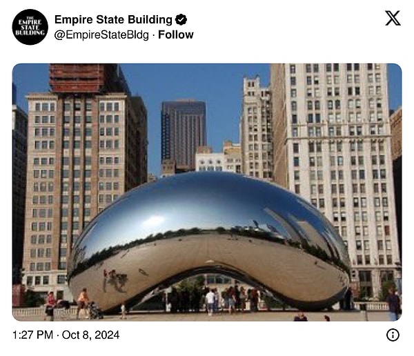 Empire State Binası'nın en büyük düşmanı da Millenium Park.