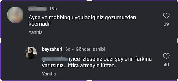 Beyza'nın "İyice izleseniz bazı şeylerin farkına varırsınız" sözleri son zamanlarda aralarının açık olmasına yoruldu.