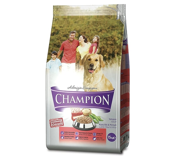 Champion Kuzulu ve Pirinçli Yetişkin Köpek Maması 15 KG