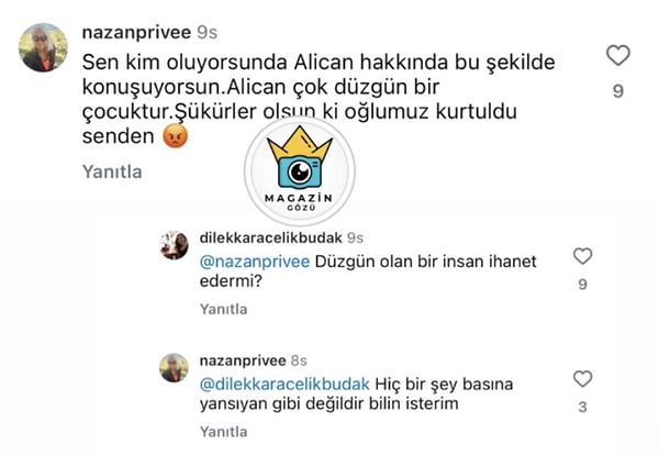 'Magazin Gözü' adlı hesabın paylaşımına göre; ex kayınvalidenin "Şükürler olsun ki oğlumuz kurtuldu senden" sözleri gündem oldu.