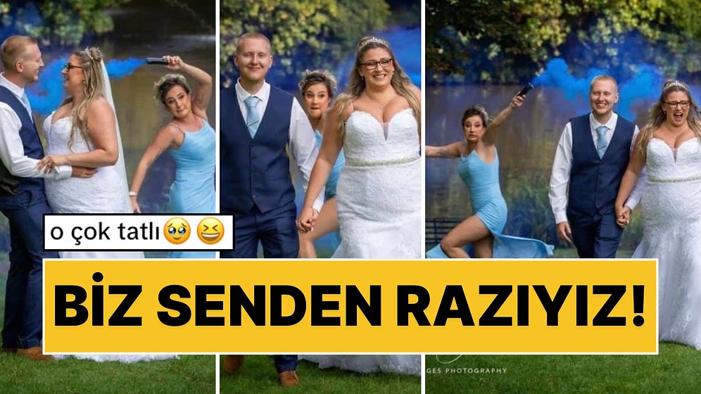 Arkadaşının Düğün Fotoğrafları Çekilirken Gösterdiği Çabayla Kahkahalara Boğan Nedime