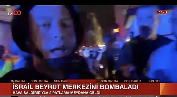 2. Lübnan’ın başkenti Beyrut, İsrail tarafından bombalandı. Beyrut'ta yaşanan olayları canlı aktaran tv100 muhabiri Sertaç Murat Koç ve haber kameramanı Yusuf Ziya Mert saldırıya uğradı.