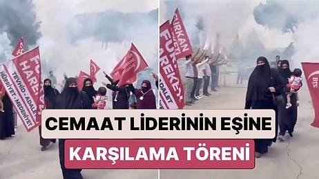 Taraftar Grubu Gibi: Furkan Cemaati Liderinin Eşi İçin Manisa'da Düzenlenen 'Görkemli' Karşılama Töreni