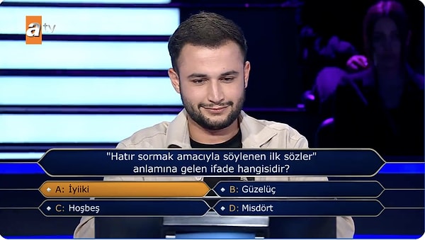 Programın yayınlanan son bölümüne heyecanına yenik düşen ve oldukça basit bir soruya yanlış yanıt vererek 0 TL alan yarışmacı damga vurdu.