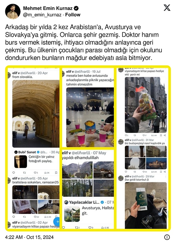 Öğrencinin yurt dışı seyahatleri ortaya çıkınca sosyal medya kullanıcıları tepki gösterdi 👇