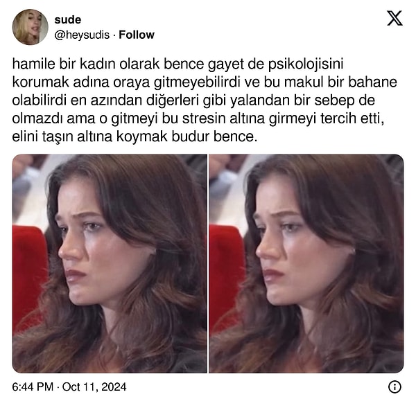 X'te @heysudis isimli bir kullanıcı, anne Cemile'nin hikayesini dinlerken gözyaşlarını tutamayan yeni anne Pınar Deniz'i görünce MAM 6284 özel bölümde yer almasını takdirle karşıladı.