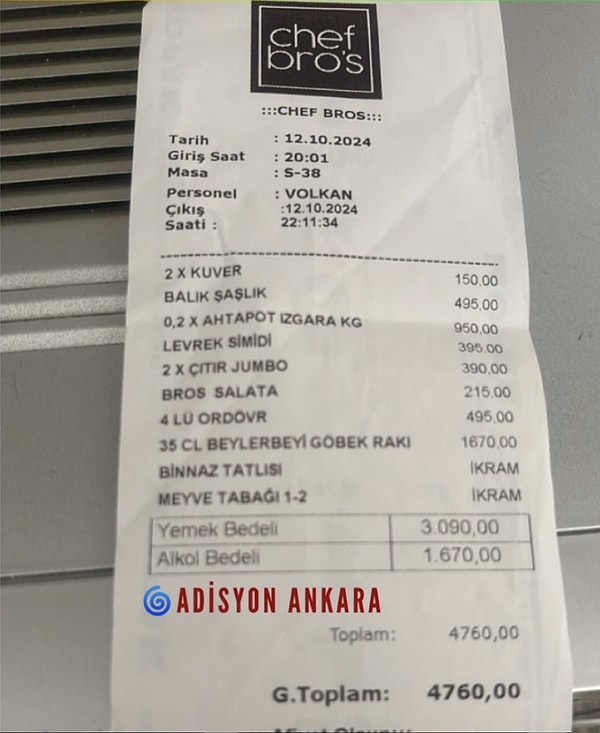 Mehmet ve Faruk Şef'in sevilen restoranı Chef Bros'da da durum böyle 👇