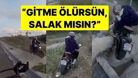 Polisten Kaçmaya Çalışan Motosikletli Dağlık Alana Daldı: "Gitme Ölürsün, Salak mısın?