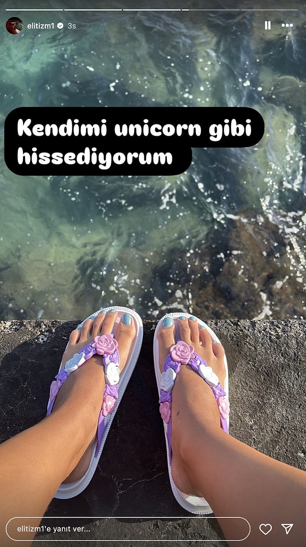 Sonra da kendini unicorn gibi hissettiğini dile getirip...🙄