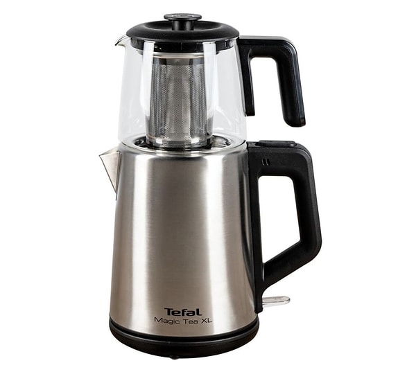 8. Tefal BJ5620 Magic Tea XL Çay Makinesi, Cam Demlikli, 1,2 L Çaydanlık, Paslanmaz Çelik