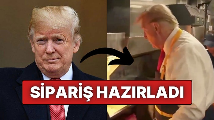 ABD Seçimleri Kızışırken Donald Trump’tan Şaşırtan Hamle: 1 Günlüğüne Hamburger Zincirinde Çalıştı!