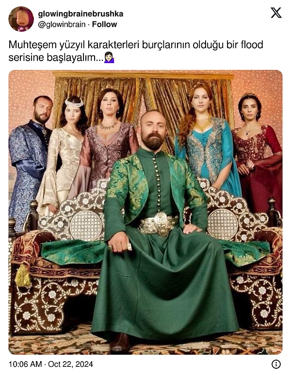 İşte Muhteşem Yüzyıl karakterlerinin burç analizlerinin yapıldığı o flood: