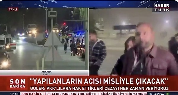 Ankara TUSAŞ'a yapılan terör saldırısının ardından sığınakta kalan çalışanlar tahliye edilmeye başladı. Kameralara konuşan bir görevlinin kısa ama net sözleri ise gündem oldu.