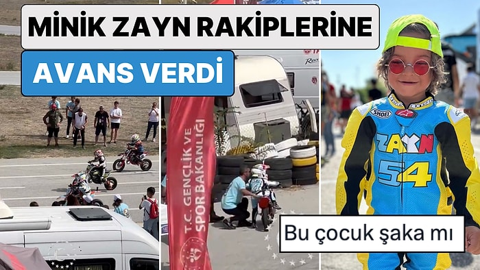 Kenan Sofuoğlu'nun Minik Oğlu Zayn Yarış Sırasında Kenarda Bekleyerek Rakiplerine Avans Verdi