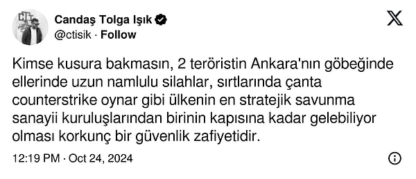 Candaş Tolga Işık'ın paylaşımı 👇