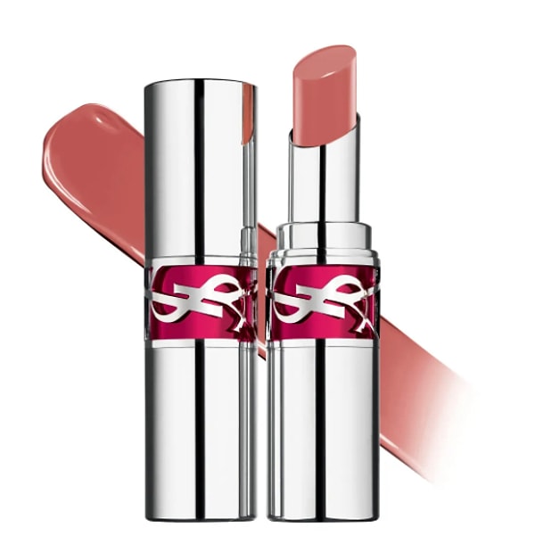 4. Yves Saint Laurent Loveshine Candy Glaze Parlatıcı Etkili Ruj 15 Showcase Nude