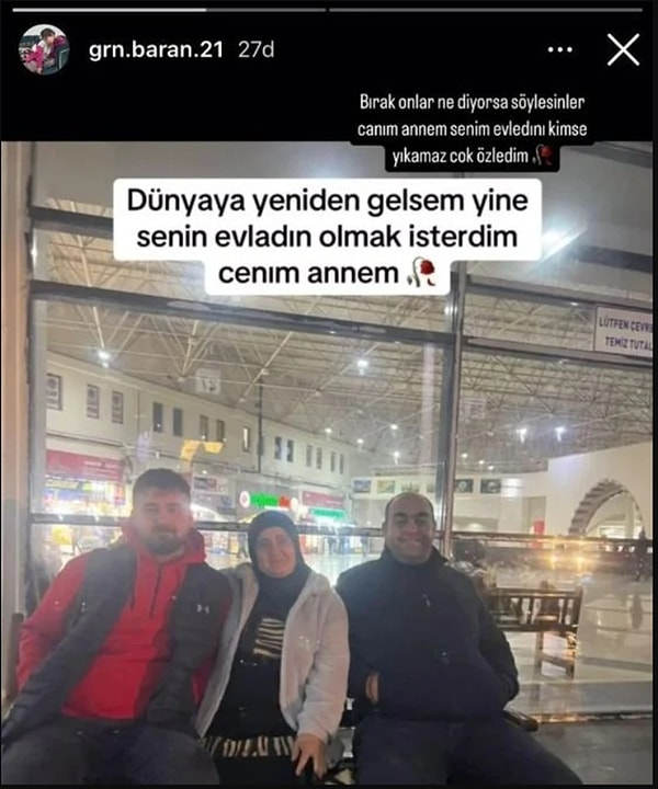 Baran Güran, annesi Yüksel ve abi Enes'in olay anında evde olduğunu doğrularken suçlunun Nevzat olduğunun özellikle altını çizdi.