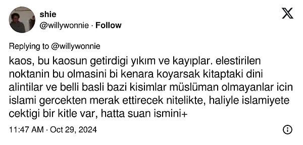 Dahası "kaosun getirdiği yıkım ve kayıplar..." 👇