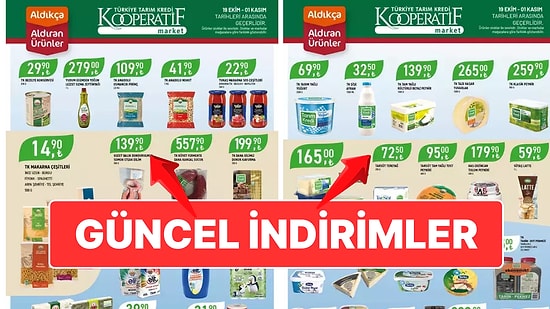 Market Alışverişini Ucuza Getirmek İsteyenlere 1 Kasım'a Kadar Geçerli Tarım Kredi İndirimli Ürünleri